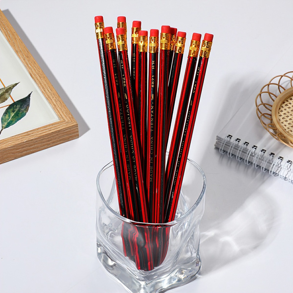 Vỉ 10 Bút Chì Gỗ HB Học Sinh Deli - Chì Đậm An Toàn Nhạy Với Máy Chấm Thi Dễ Tẩy Xóa Vẽ Tranh Tập Viết NAZA8