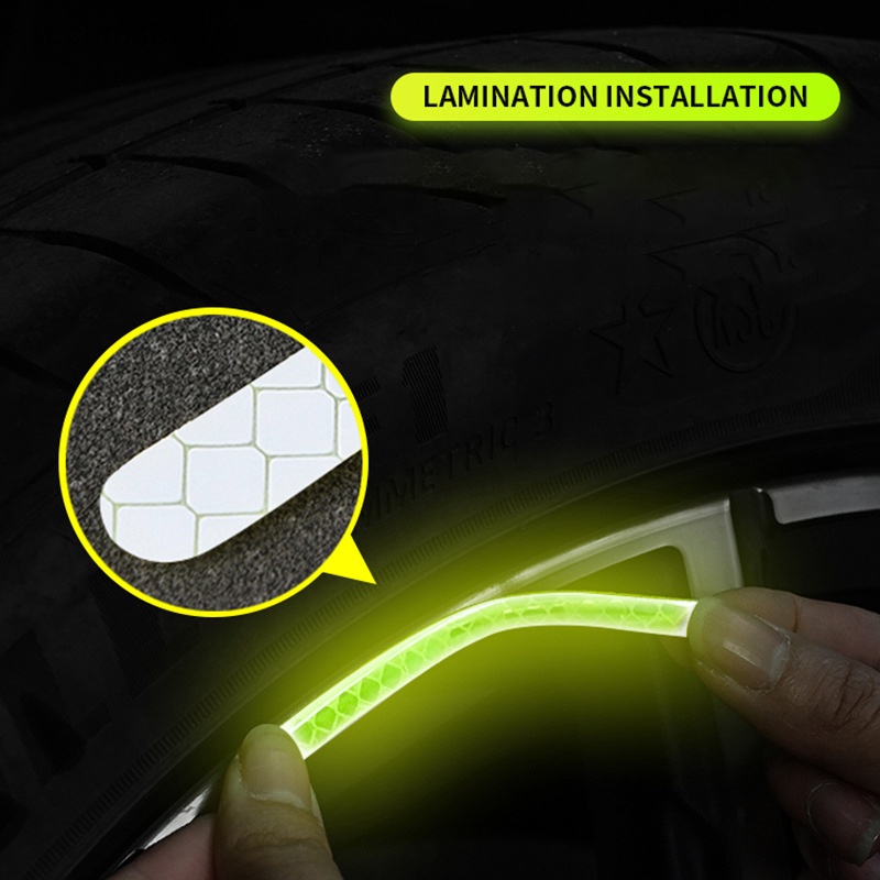 On sale 20 Miếng Dán Phản Quang Cảnh Báo Viền Bánh Xe Cho Xe Hơi Xe Máy