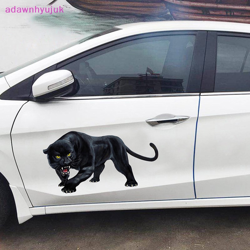 Adwnhyujuk Miếng Dán Trang Trí Xe Hơi Hình Báo Đen 3d Độc Đáo