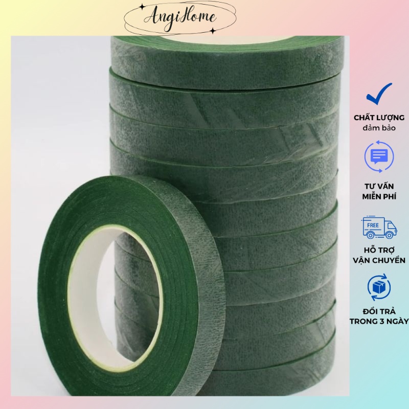 Băng dính sáp - băng dính quấn cành hoa giả, trang trí thủ công decor xinh xắn ANGIHOME