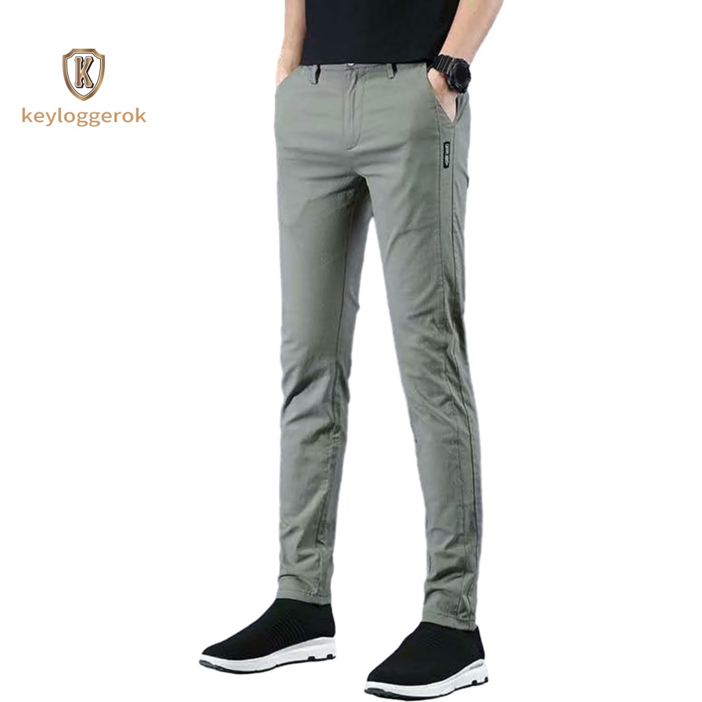 Móc Khóa Thiết Kế Độc Đáo Chất Lượng Cao| Reinforced Quần Dài Đến Mắt Cá Chân Dáng Ôm Có Túi Thoải Mái Thời Trang Xuân Thu Cho Nam
