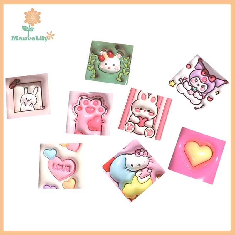 Set 100 Sticker 3d Hình kuromi my melody Dễ Thương Dán Trang Trí laptop