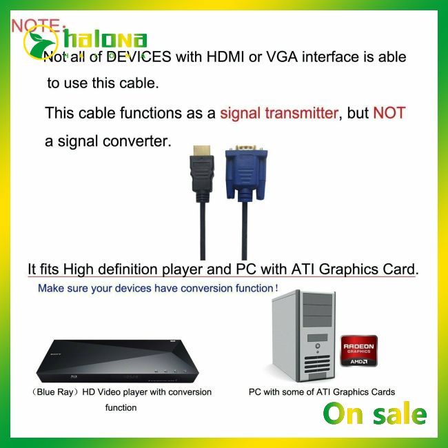 Halo Cáp Chuyển Đổi hdmi Sang vga 1080p Chuyên Dụng