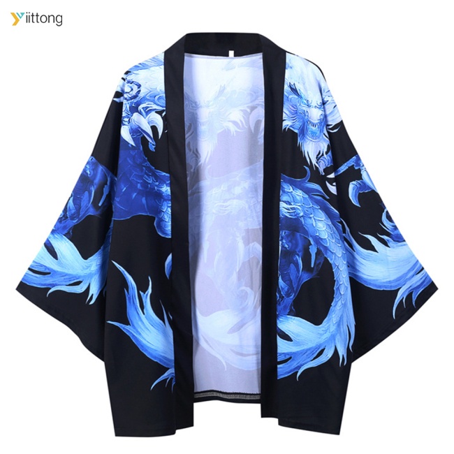 Áo Khoác kimono In Hình Rồng Phong Cách Nhật Bản Cho Nam Nữ