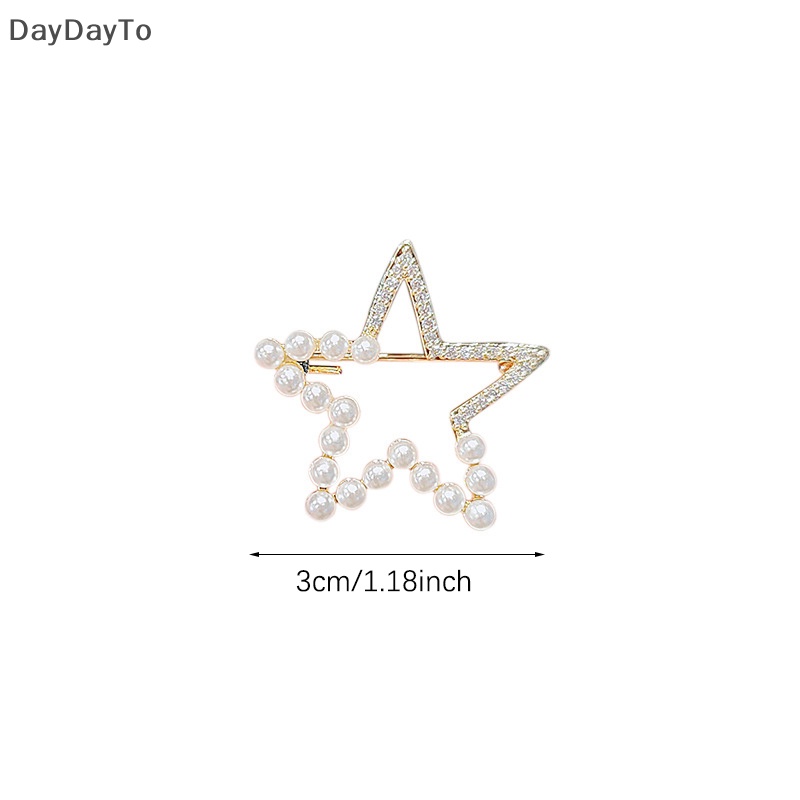 Daydayto Ghim Cài Áo Bằng Hợp Kim Hình Học Đính Ngọc Trai Pha Lê Dễ Thương Đơn Giản Thời Trang Cho Nữ