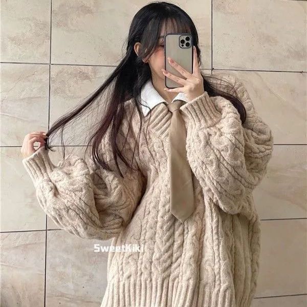 Áo sweater Nữ Thời Trang Thu Đông Phong Cách Hàn Quốc