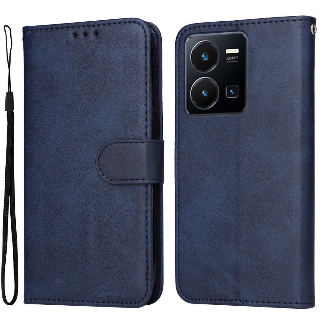 Cho Vivo Y16 Y36 Y35 Y27 Y17s Y78 Y02s Y22s Y02t V25 V25e Y02 Bao Da Điện Thoại Kiểu Ví Gập Nam Châm Có Ngăn Thẻ