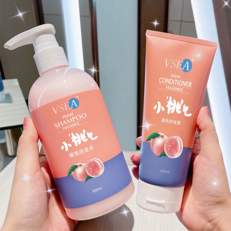 Bộ 3 Dầu Gội Đầu Hương Đào / Đào Mềm Mượt Không Chứa Chất Gàu Lâu Phai Và Hương Thơm Lâu Dài
