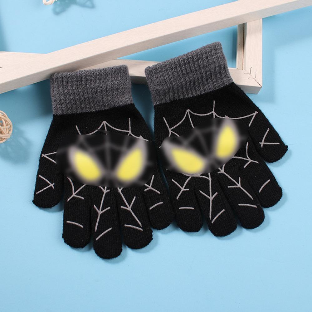 Găng Tay Suki Dệt Kim Dày Dặn Chống Lạnh Chống Gió Họa Tiết Hoạt Hình Dễ Thương Cho Bé