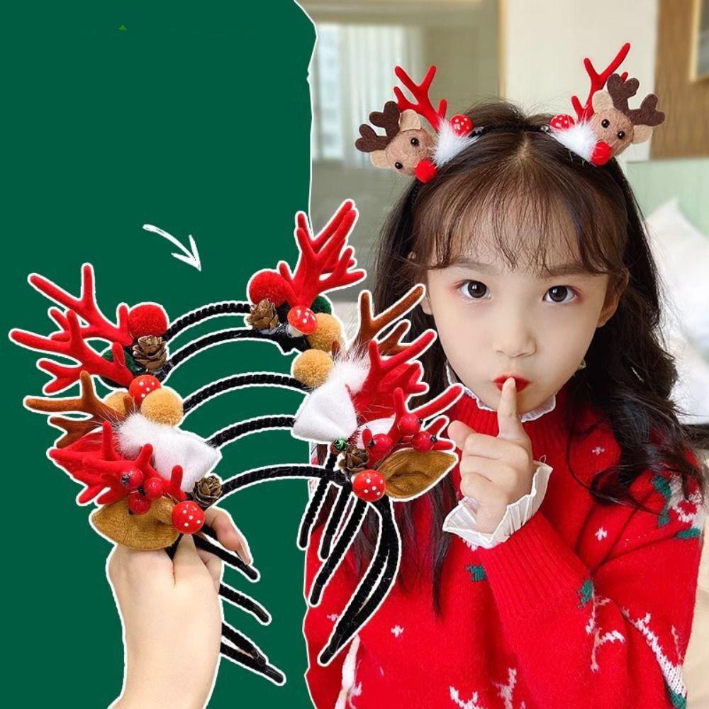 Băng Đô Cài Tóc Hình Sừng Hươu Hóa Trang Giáng Sinh