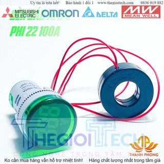 Đèn báo hiển thị ampe 100a phi 22 ac 20-500v