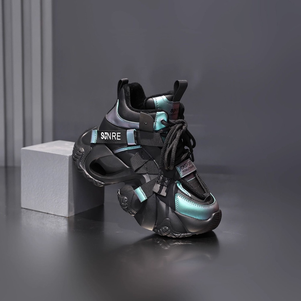 Giày Thể Thao Đế Mềm Dày 6cm Tăng Chiều Cao 2023 Thời Trang Thu Đông Cho Nữ