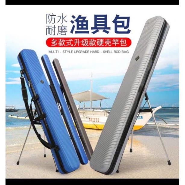 SALE KỊCH SÀN Bao cứng đựng cần câu 1m25 có chân đứng siêu bền y hình có cả chân inox