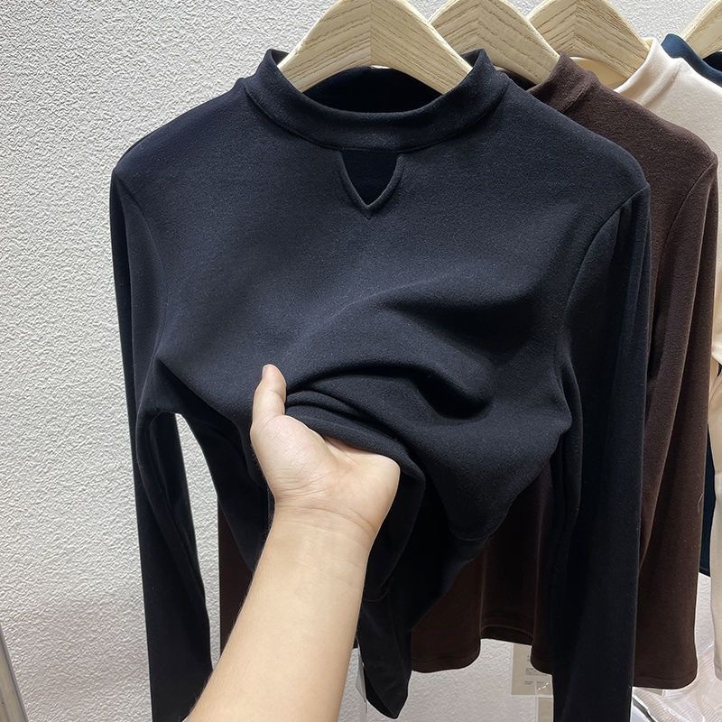 Áo Nhung Hai Mặt Cổ Lọ Tay Dài Phong Cách Đức Cho Nữ