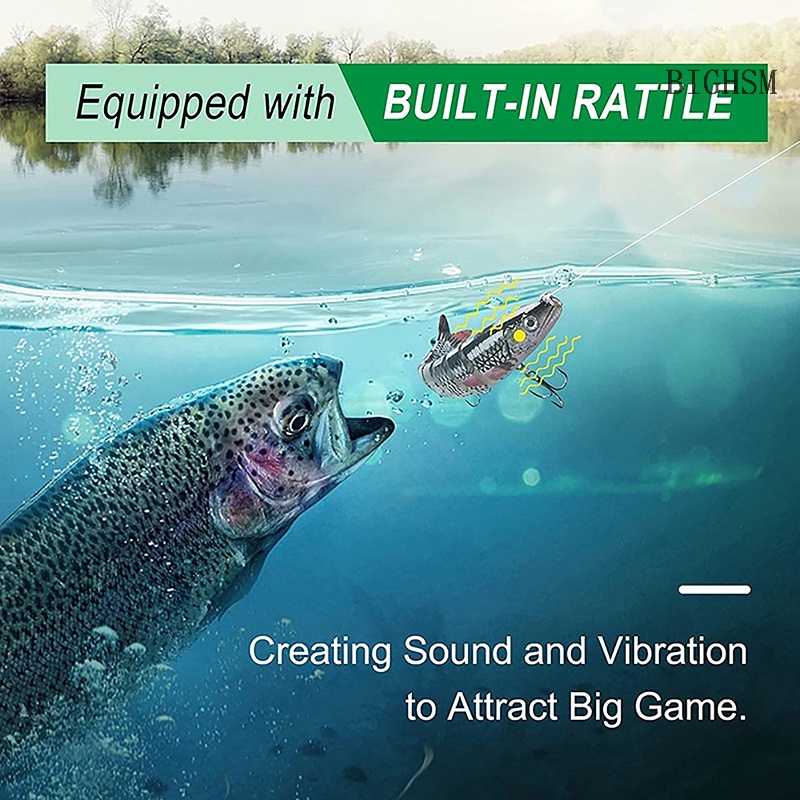 Bighsm Mồi Câu Cá Giả Hình Cá 19g13.5cm