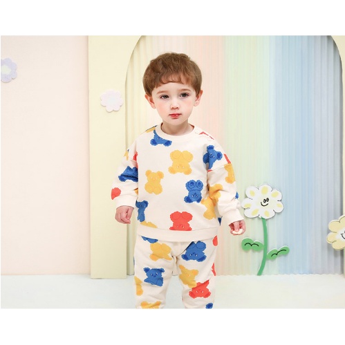 Bộ nỉ Milk gấu sắc màu mcquse25 bé trai