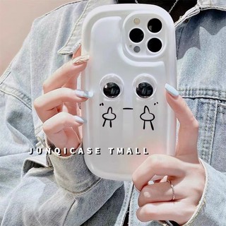 Ốp Điện Thoại Kính Họa Tiết Gương Mặt Vui Nhộn Cho iphone7 7plus 8 8plus xs xr 11 12 13 14 15 pro plus promax