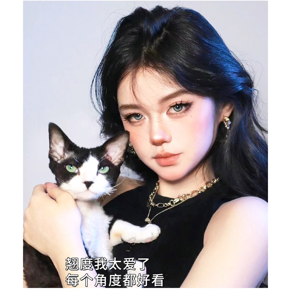 Dream deer Lông Mi Giả Ngắn Màu Nâu w-33 Tự Nhiên Phong Cách Một Mảnh Ghép Hình Vẽ Tay Cho Nữ