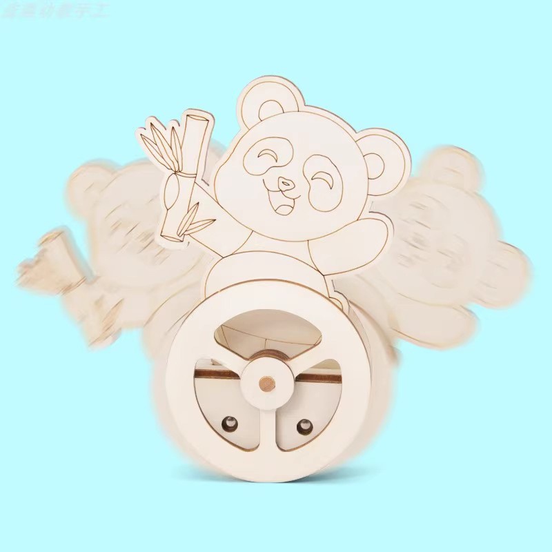 Đồ Chơi Thí Nghiệm Khoa Học Hình Gấu Trúc Bằng Gỗ handmade diy