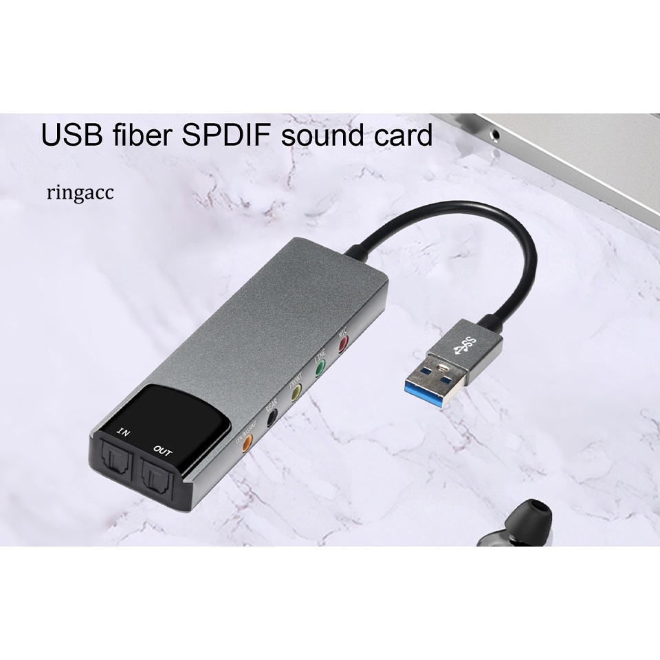 Thẻ Âm Thanh Bên Ngoài rga 6 Kênh usb spdif Đa Năng ac-3 Hỗ Trợ Lý Tưởng Cho Máy Tính dts-Compa 5.1