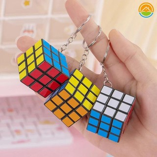 Móc khóa khối rubik mini bằng nhựa di động độc đáo cho bé