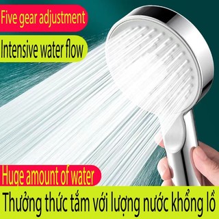 Đầu vòi hoa sen 5 chế độ vòi hoa sen tăng áp điều chỉnh được 5 màu bạc chế độ tiết kiệm nước vòi hoa sen