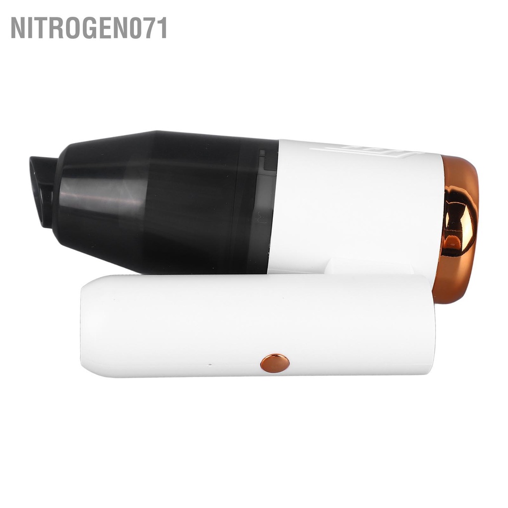 Nitrogen071 Máy Hút Bụi Ô Tô Cầm Tay Không Dây Sạc USB Mạnh Mẽ Mini Cho Gia Đình Xe Tính Văn Phòng Trắng
