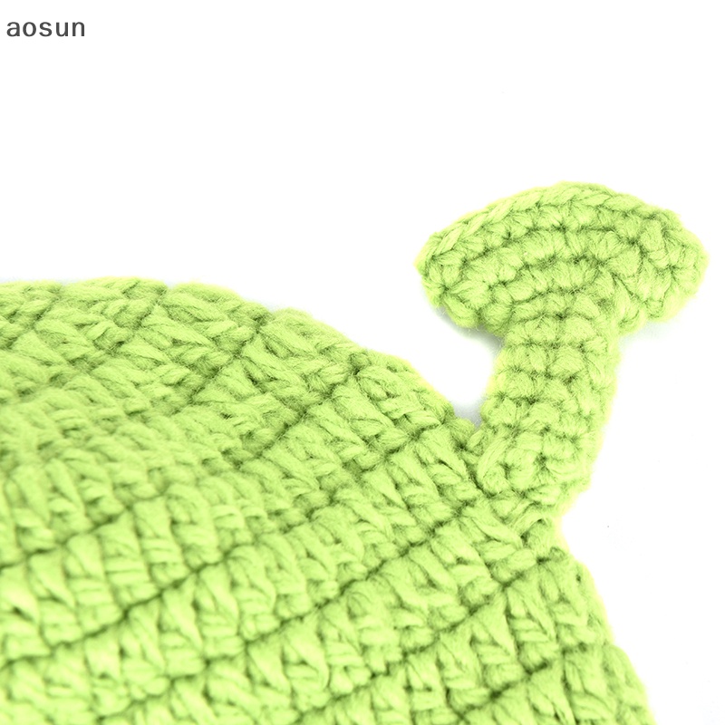 Aosun Mũ Len Dệt Kim unisex Màu Xanh Lá Cây Vui Nhộn Cho Bữa Tiệc balaclava monster shrek
