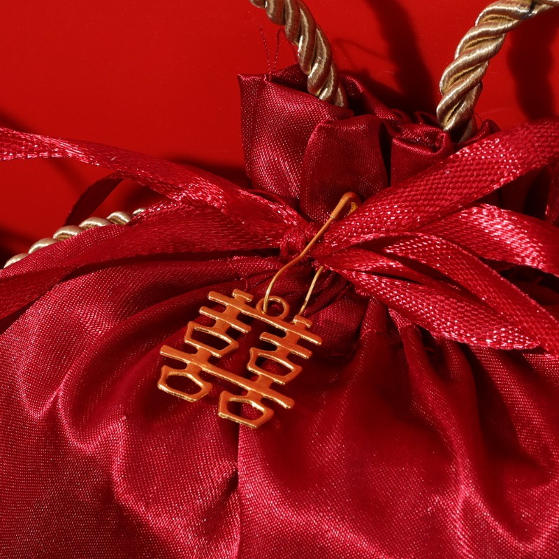 Túi Lụa Dây Rút Đựng Kẹo May Mắn Phong Cách Trung Hoa Cho Năm Mới / Đám Cưới