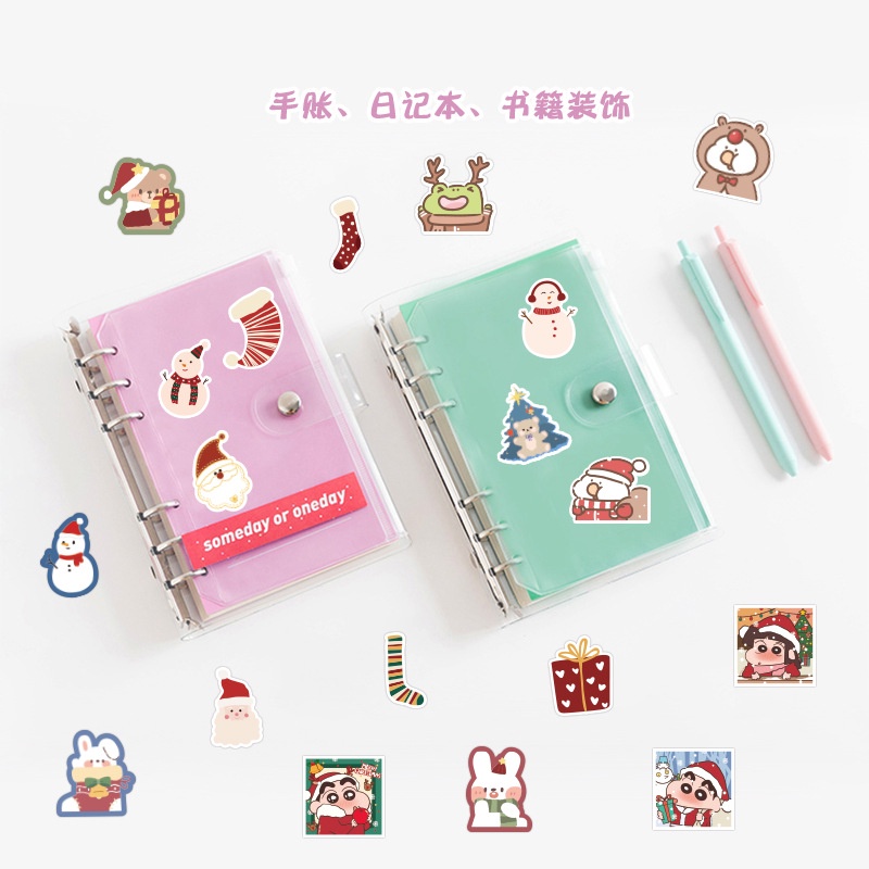Bộ 60 sticker shin-chan Trang Trí Giáng Sinh, Sổ Tay, Điện Thoại, Cốc