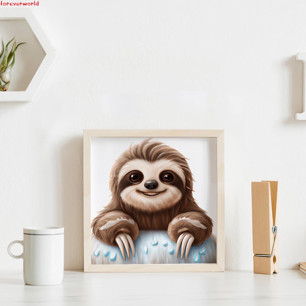 Bộ Tranh Đính Đá 5d Tự Làm Hình Gấu Trúc Đáng Yêu