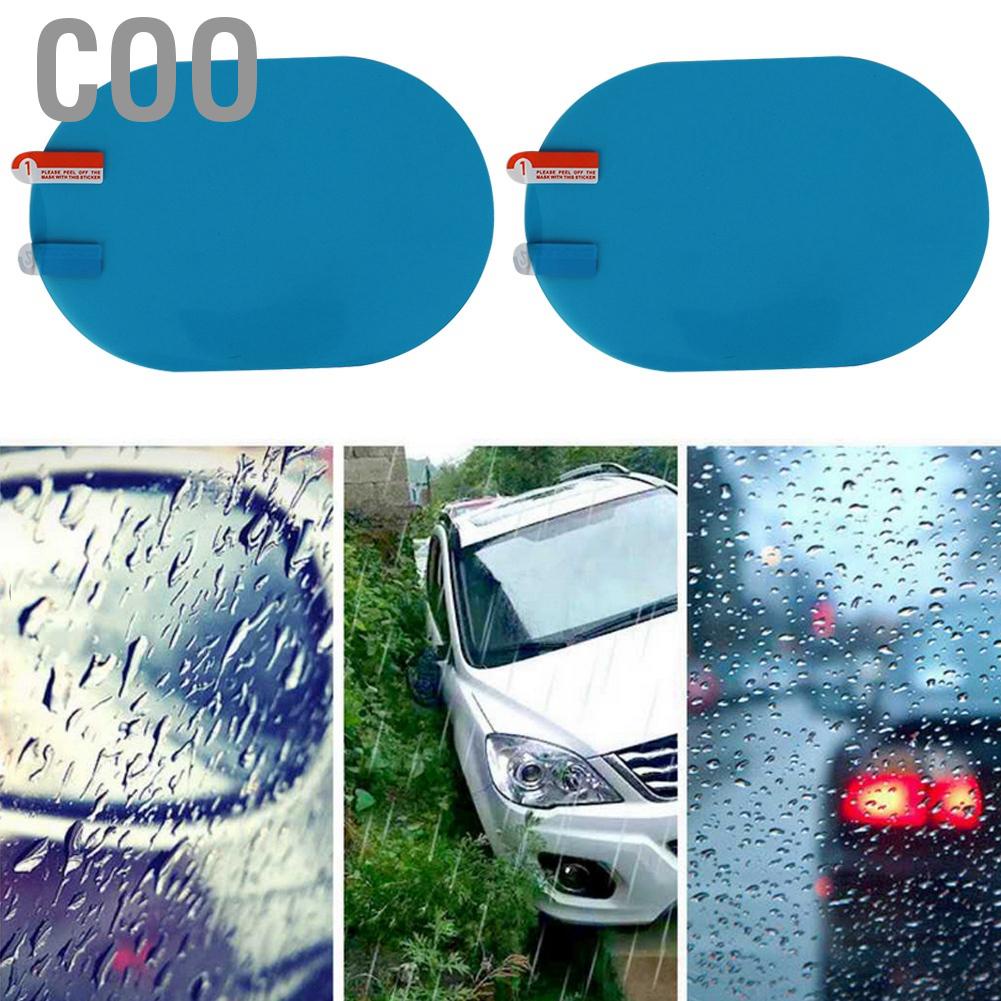 Coo Qii lu 2x PET 100x150mm Car Rearview Mirror Rainproof  -Fog Protective Film Rain