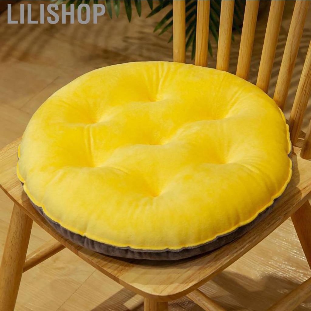 Lilishop Seating Cushion Cute Color Matching Warm  Comfortable Fill Chair Pillow for Autumn Winter