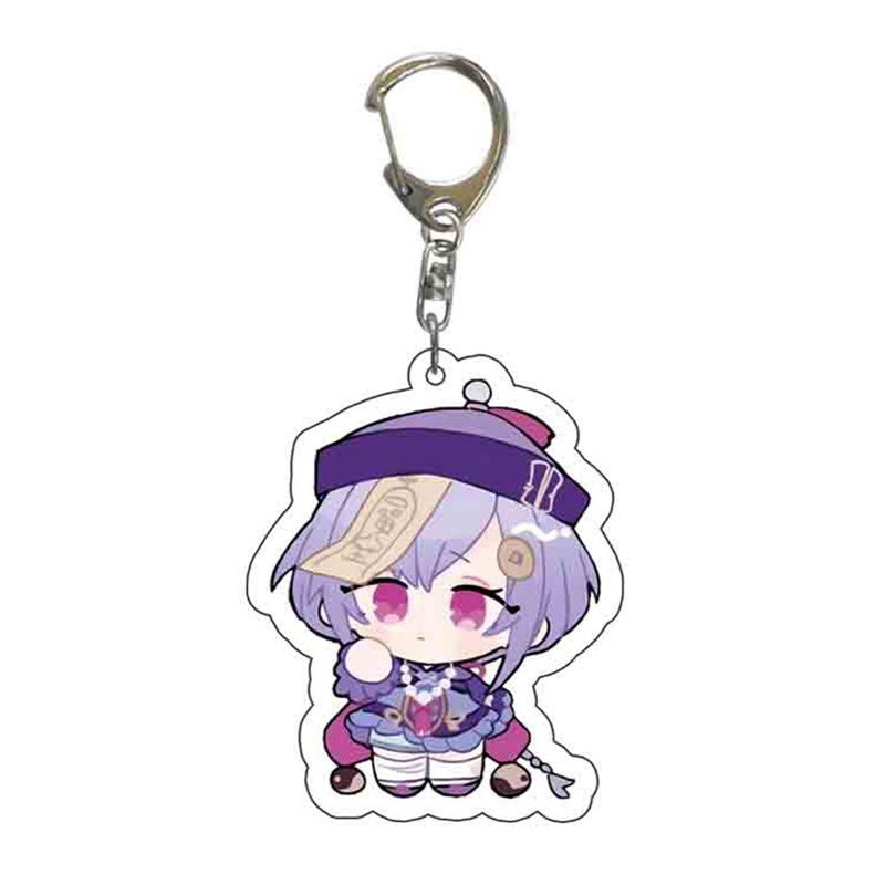 Kuhong Phụ Kiện Móc Khóa Bằng acrylic Mặt Hoạt Hình anime genshin Tác Động Hóa Trang