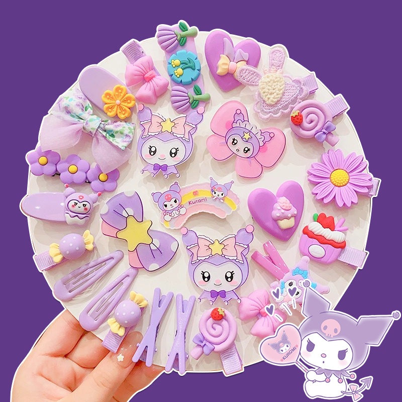 Set 14 Kẹp Tóc Phong Cách Hàn Quốc Dễ Thương Cho Bé Gái Kuromi