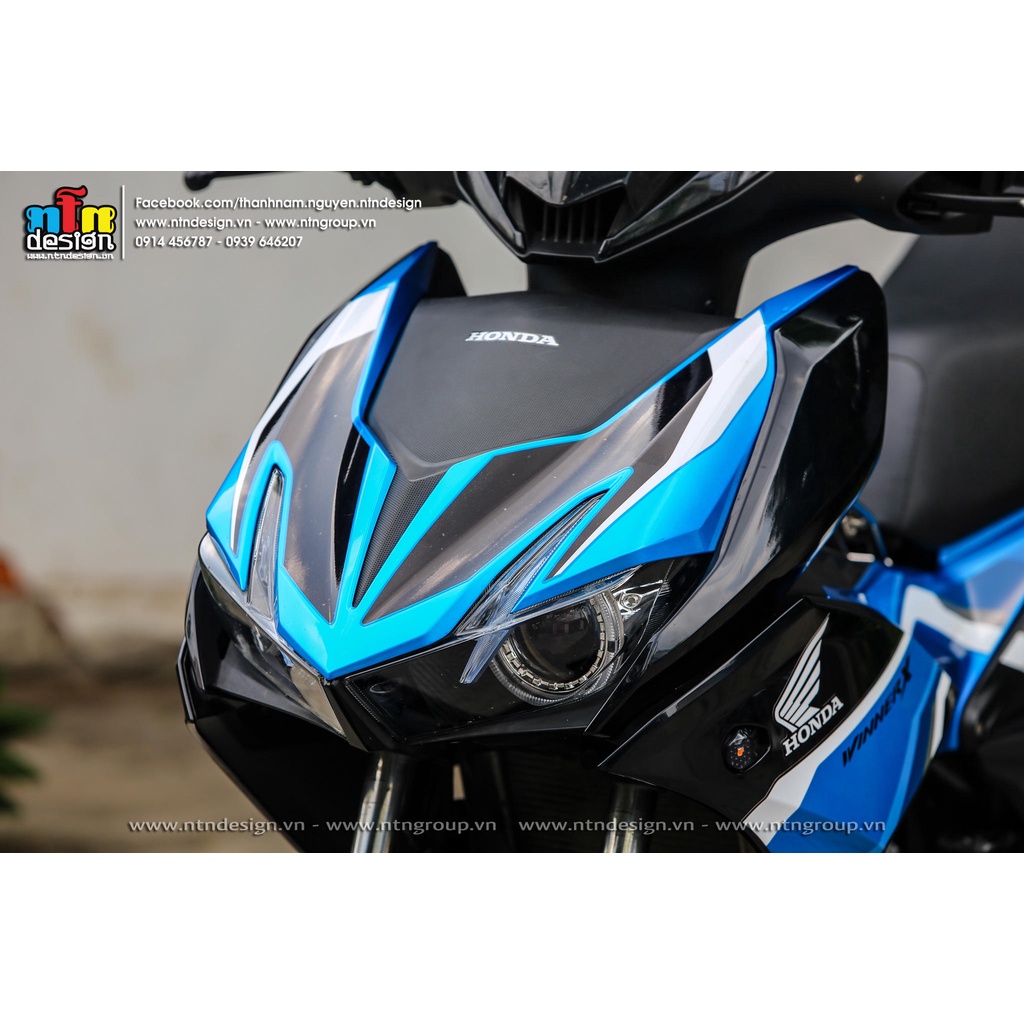 Tem rời Winner X xanh đen mẫu HRC phối màu đơn giản - không bay màu