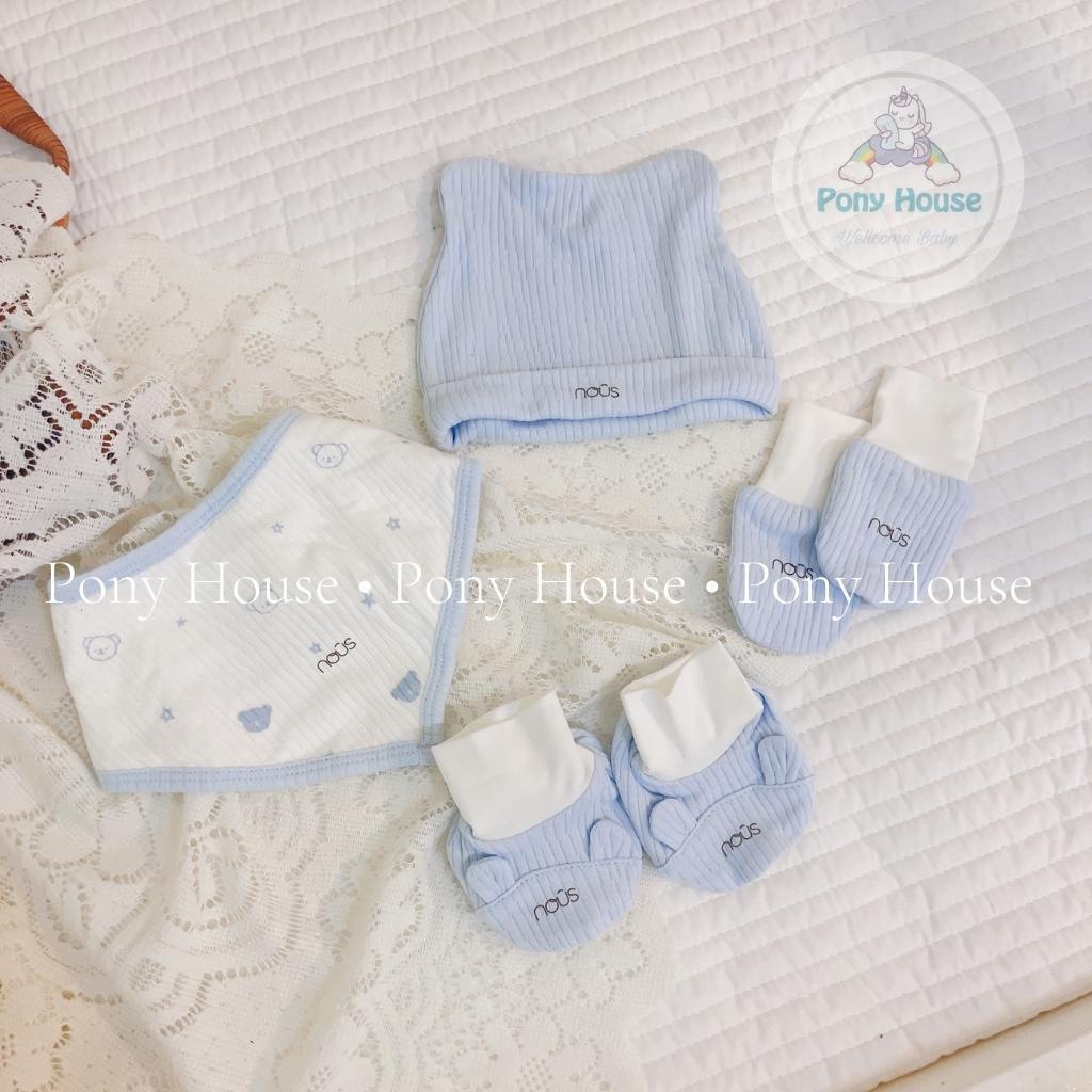 Set Đồ Sơ Sinh Nous 6 Chi Tiết Bộ Quần Áo, Body Dài, Mũ, Yếm, Bao Tay, Bao Chân Cho Bé Sơ Sinh Set Quà Tặng Kèm Hộp Nous