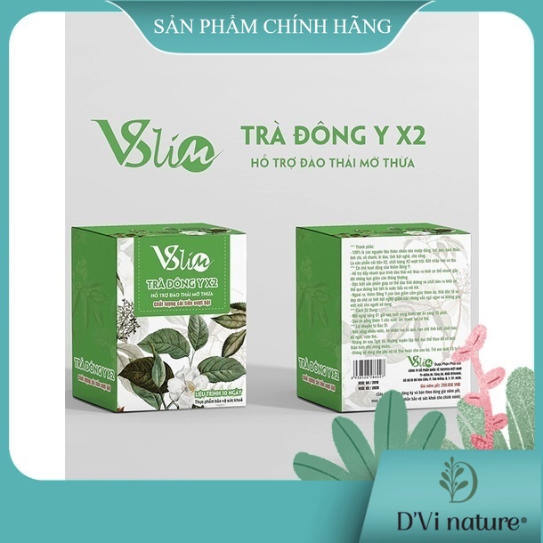 Combo 5 Hộp Trà Giảm Cân Đông Y X2 Vslim