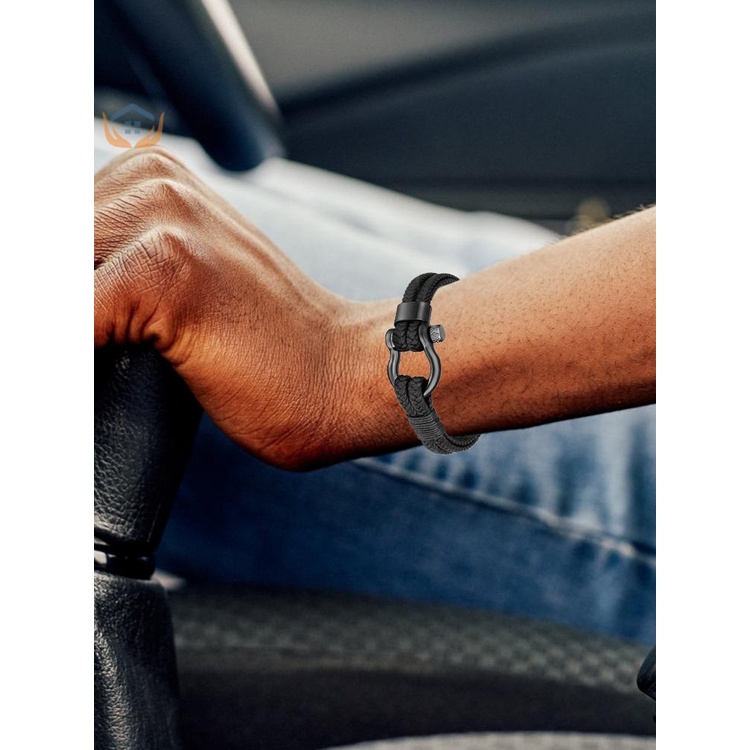 Vòng Tay Bện Dây Thừng Chống Thấm Nước Với Khóa Inox Mã Số1843