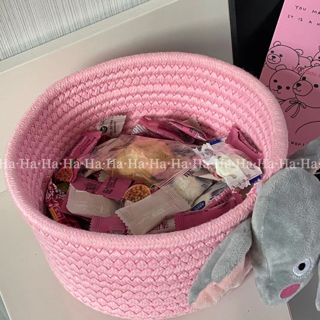 Giỏ Đựng Đồ Dùng / Điều Khiển Từ Xa / Đồ Ăn Vặt Bằng cotton Họa Tiết Hoạt Hình Tiện Dụng Cho Kí Túc Xá