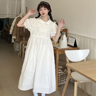 Đầm Tay Phồng Dáng Rộng Thời Trang Nhật Hàn Xinh Xắn Dành Cho Nữ