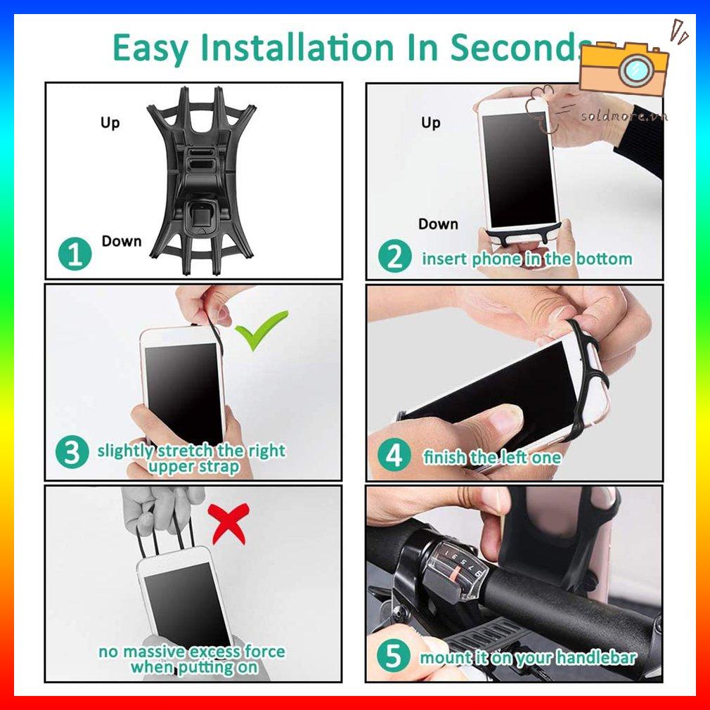 Giá đỡ điện thoại trên xe đạp Có thể điều chỉnh Giá đỡ điện thoại trên tay cầm xe máy Tương thích