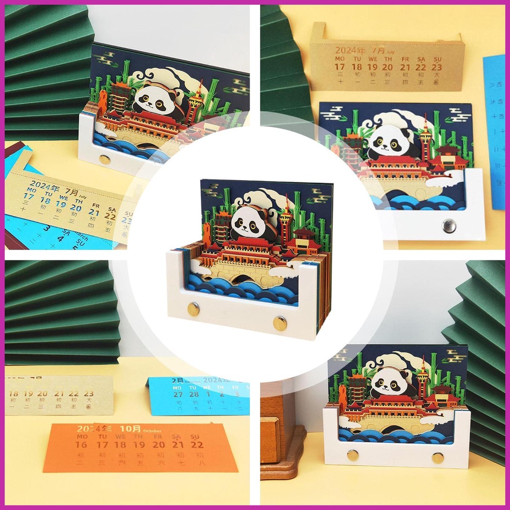 Lịch 3d 2024 Bằng Giấy Để Bàn Trang Trí Phòng Khách