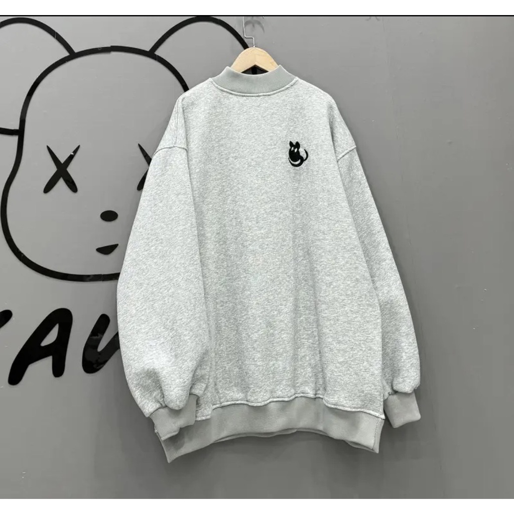 Áo Sweater Trơn Nỉ Bông Form Rộng Nam Nữ Unisex Dáng Oversize