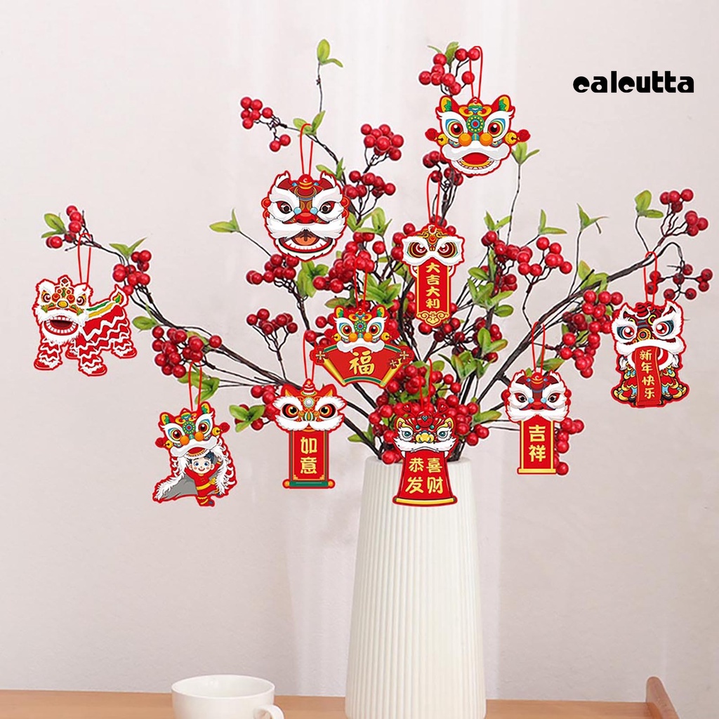Set 10 Phụ Kiện Treo Trang Trí Năm Mới 2024 Hình Sư Tử