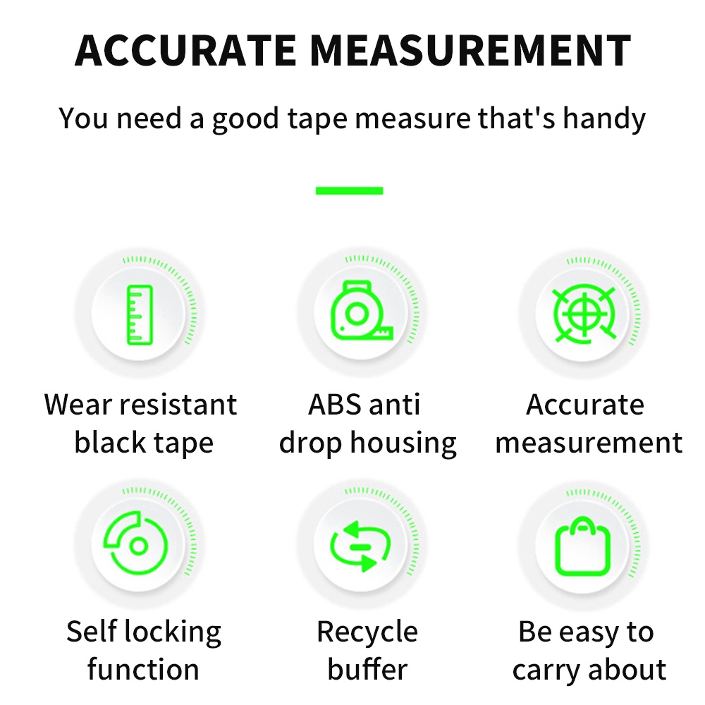 Pcbfun Thước dây huỳnh quang Pcbfun, thước dây dạ quang, thước dây thép, độ chính xác cao, dày, chống mài mòn và chống rơi