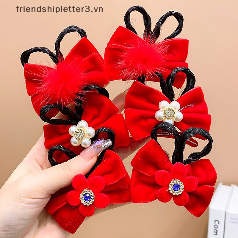 Set 2 Kẹp Tóc Giả Dễ Thương Cho Bé Gái