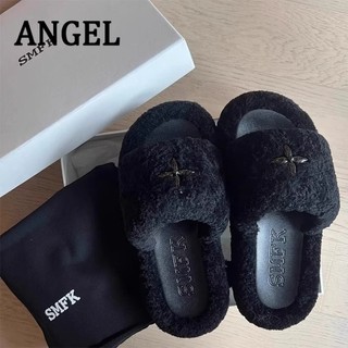 Angel dép bông dép lông đi trong nhà đế cao su bền độ bền cao đế êm đa năng fmr23b0r4g 47z231122