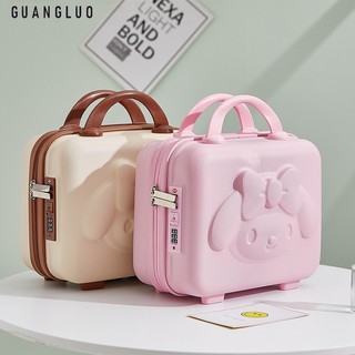 Guuangluo Vali Kéo Cỡ Nhỏ 14 inch Họa Tiết Thỏ Hoạt Hình 3d Có Mật Khẩu Cho Nữ