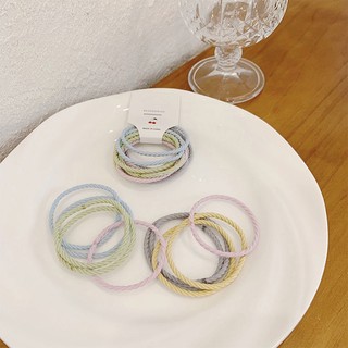 Set 10 Dây Buộc Tóc Màu Đen Đơn Giản Cho Nữ